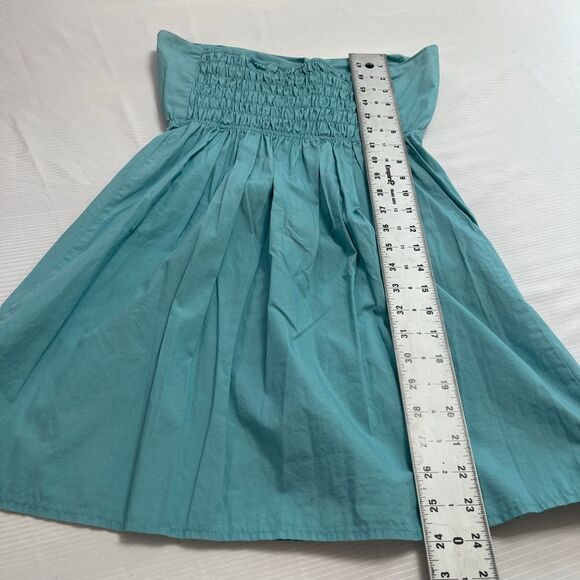 Judith March Aqua Blue Strapless Mini Dress Bird Embroidered Tunic Top Womens OS - Picture 9 of 9